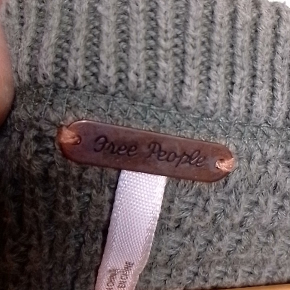 Free people open shoulder 100% cotton green small - Picture 3 of 6